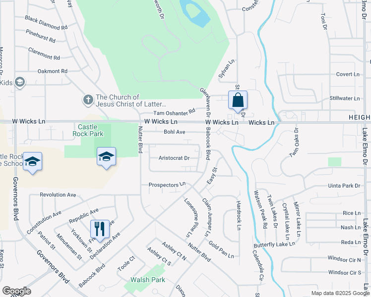 map of restaurants, bars, coffee shops, grocery stores, and more near 267 Westchester Square North in Billings