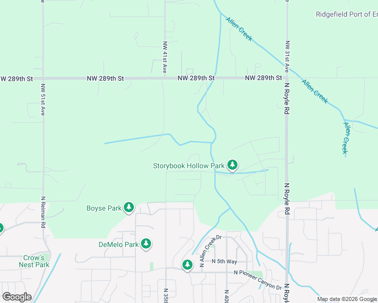 map of restaurants, bars, coffee shops, grocery stores, and more near 1356 N Kalani Loop in Ridgefield