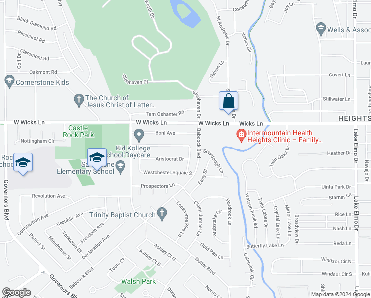 map of restaurants, bars, coffee shops, grocery stores, and more near 1534 Westchester Square East in Billings