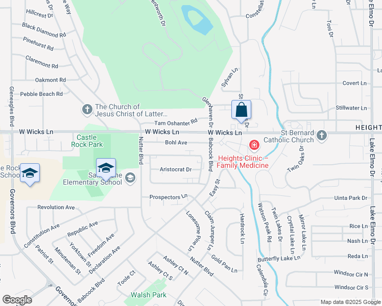 map of restaurants, bars, coffee shops, grocery stores, and more near 267 Westchester Square North in Billings