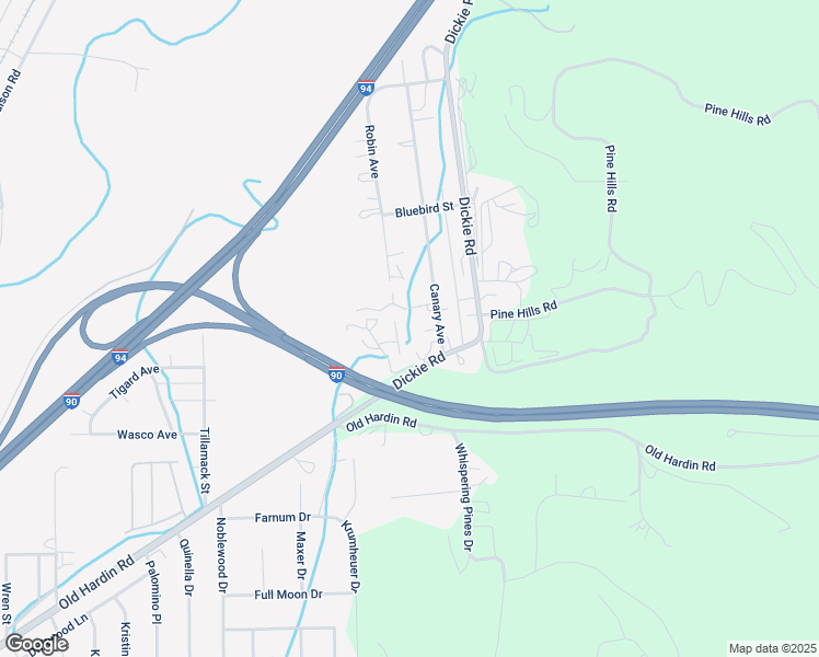 map of restaurants, bars, coffee shops, grocery stores, and more near 1622 Canary Avenue in Billings