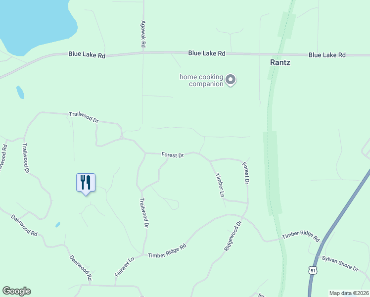 map of restaurants, bars, coffee shops, grocery stores, and more near 7420 Forest Drive in Minocqua