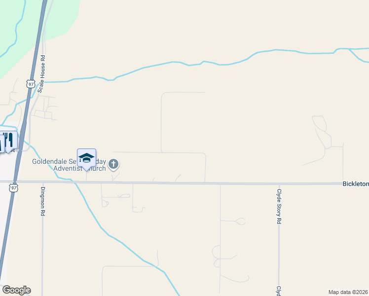 map of restaurants, bars, coffee shops, grocery stores, and more near 22 Glen Affric Road in Goldendale