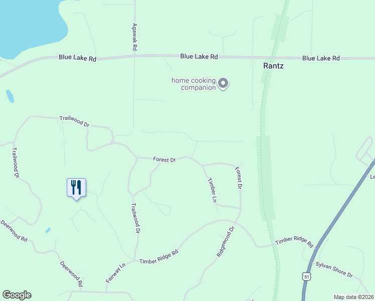 map of restaurants, bars, coffee shops, grocery stores, and more near 7420 Forest Drive in Minocqua
