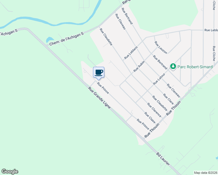 map of restaurants, bars, coffee shops, grocery stores, and more near 195 A Rue Prince in Sainte-Sophie
