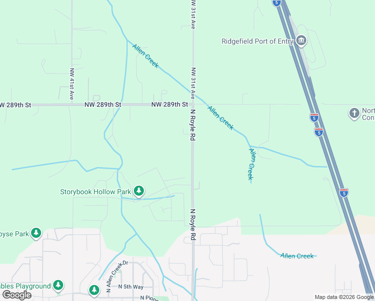 map of restaurants, bars, coffee shops, grocery stores, and more near 28502 North Royle Road in Ridgefield