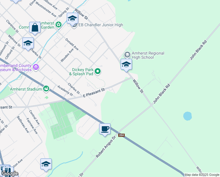 map of restaurants, bars, coffee shops, grocery stores, and more near 149 East Pleasant Street in Amherst