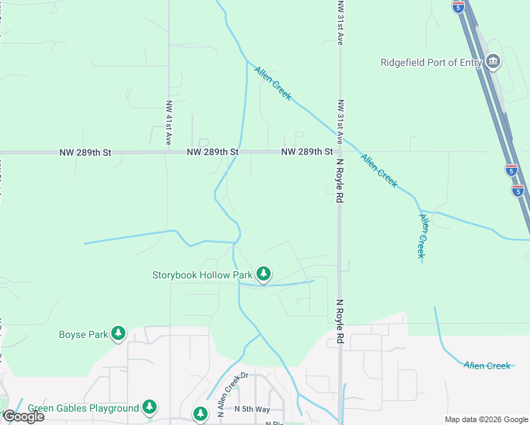 map of restaurants, bars, coffee shops, grocery stores, and more near 28613 Northwest 38th Court in Ridgefield