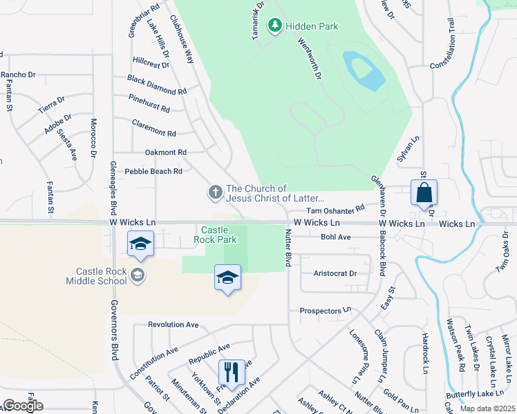 map of restaurants, bars, coffee shops, grocery stores, and more near 1648 Lake Hills Drive in Billings