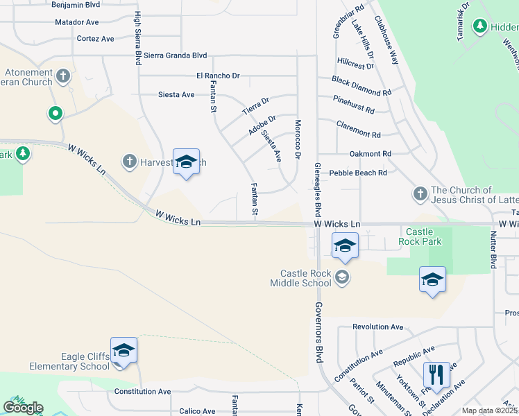 map of restaurants, bars, coffee shops, grocery stores, and more near 1615 Fantan Street in Billings
