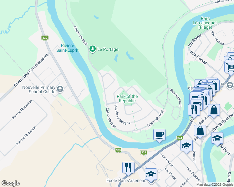 map of restaurants, bars, coffee shops, grocery stores, and more near 534 Rue de La Seugne in L'Assomption