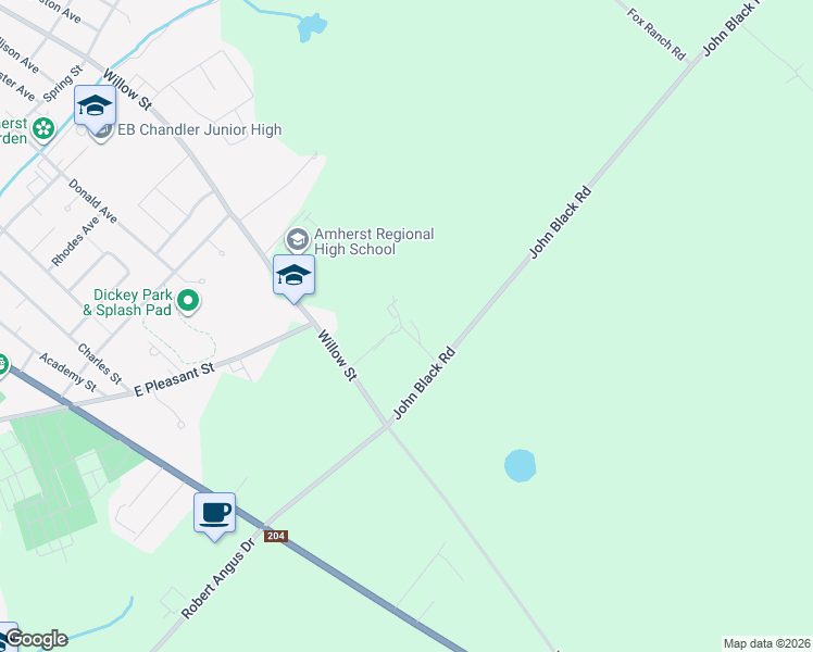 map of restaurants, bars, coffee shops, grocery stores, and more near 283 Willow Street in Amherst