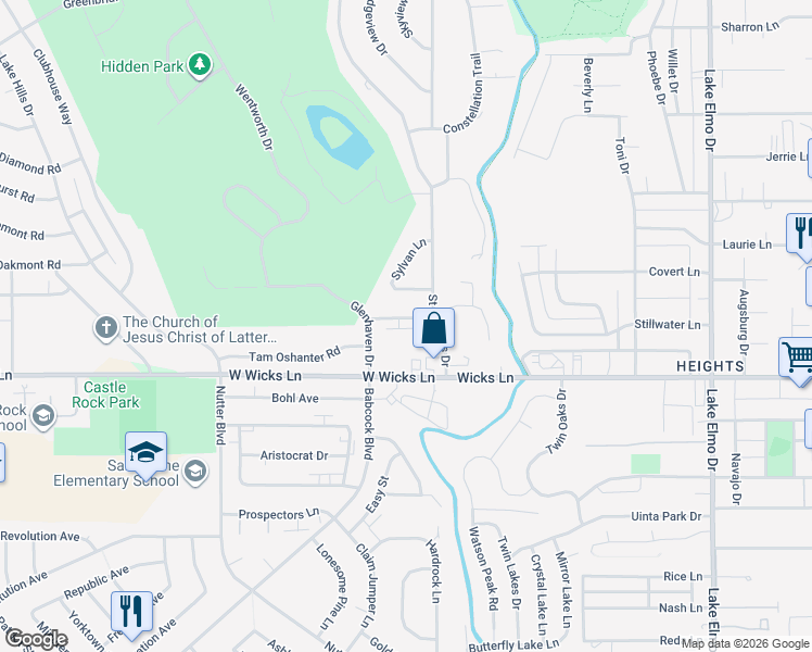 map of restaurants, bars, coffee shops, grocery stores, and more near 30 Almadin Lane in Billings