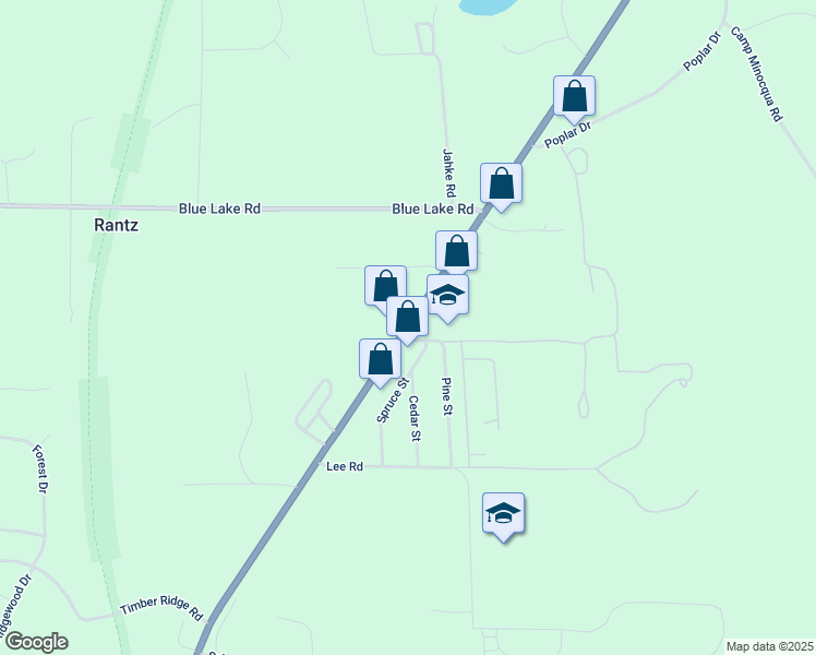 map of restaurants, bars, coffee shops, grocery stores, and more near 7528 U.S. 51 in Minocqua