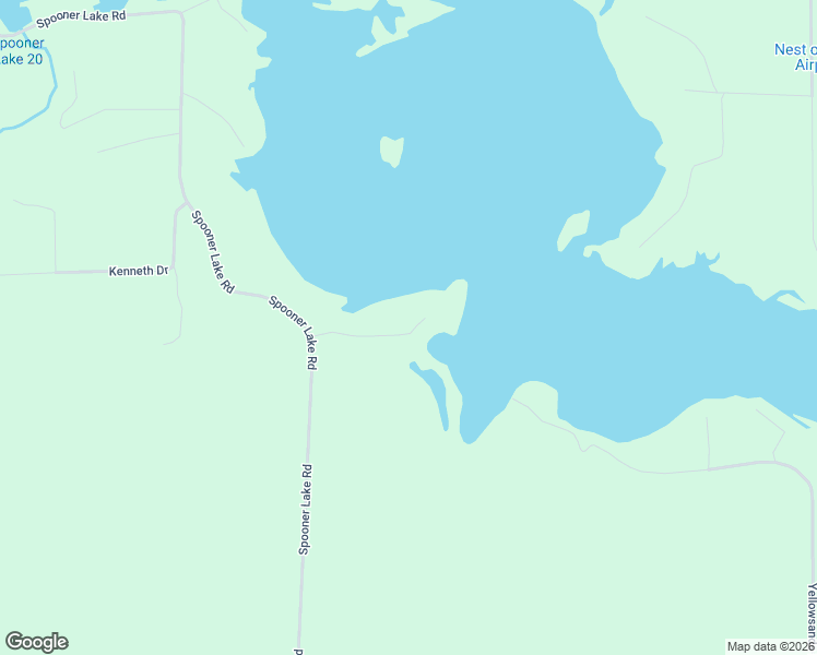 map of restaurants, bars, coffee shops, grocery stores, and more near W5604 Peach Tree Lane in Spooner