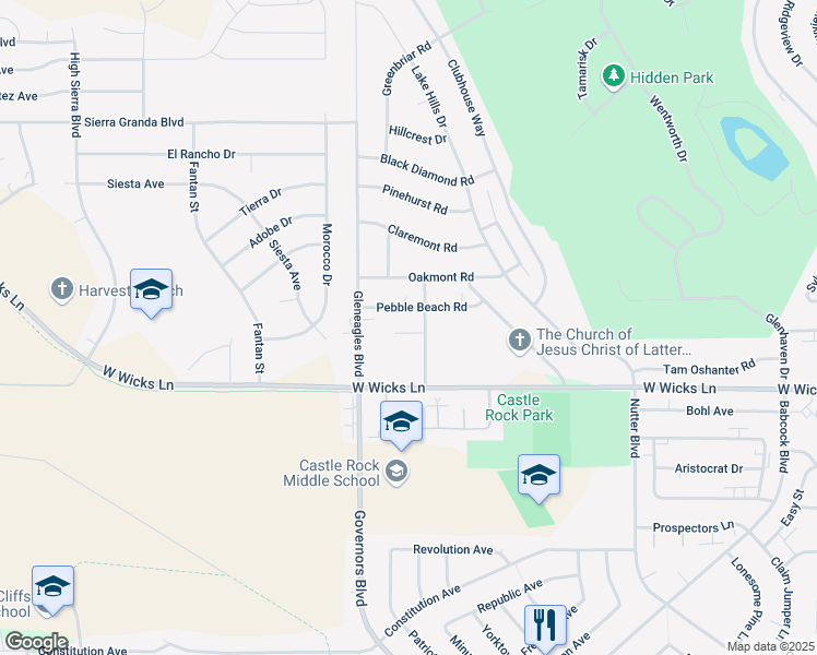 map of restaurants, bars, coffee shops, grocery stores, and more near 631 Pebble Beach Road in Billings