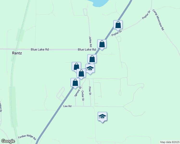 map of restaurants, bars, coffee shops, grocery stores, and more near 7528 U.S. 51 in Minocqua