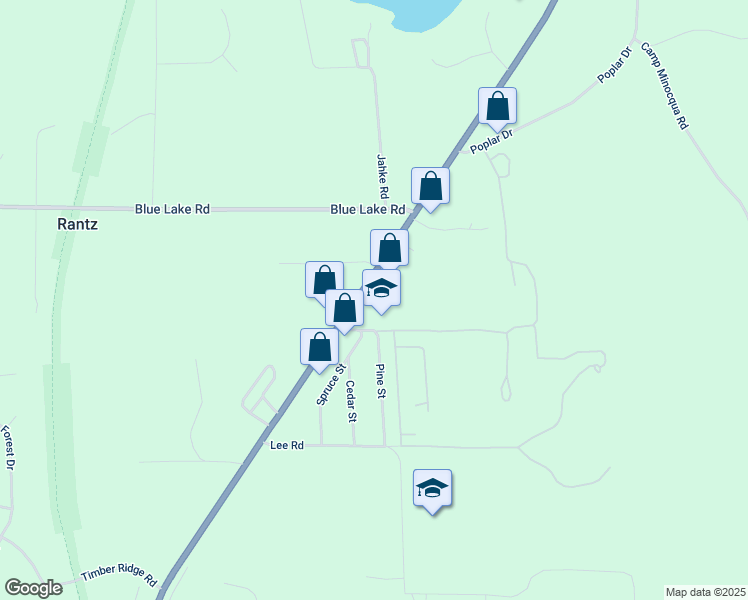 map of restaurants, bars, coffee shops, grocery stores, and more near 7528 U.S. 51 in Minocqua