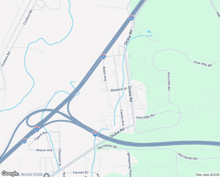 map of restaurants, bars, coffee shops, grocery stores, and more near 1805 Robin Avenue in Billings