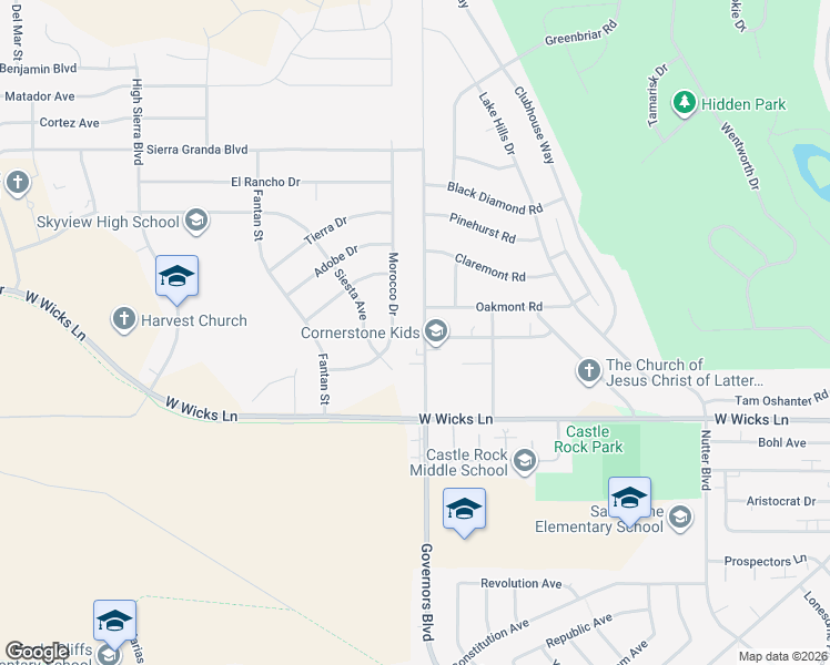 map of restaurants, bars, coffee shops, grocery stores, and more near 1668 Gleneagles Boulevard in Billings