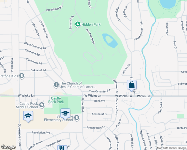 map of restaurants, bars, coffee shops, grocery stores, and more near 1801 Wentworth Drive in Billings