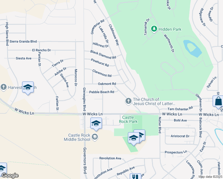 map of restaurants, bars, coffee shops, grocery stores, and more near 603 Pebble Beach Road in Billings