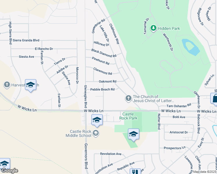 map of restaurants, bars, coffee shops, grocery stores, and more near 631 Pebble Beach Road in Billings