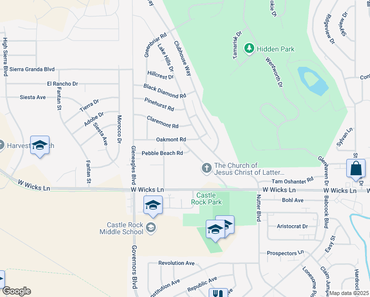 map of restaurants, bars, coffee shops, grocery stores, and more near 631 Pebble Beach Road in Billings