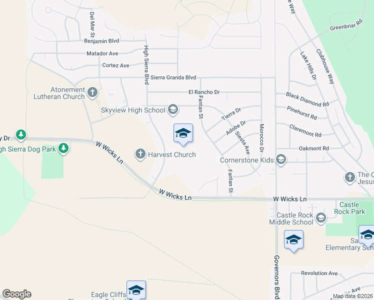 map of restaurants, bars, coffee shops, grocery stores, and more near 1775 High Sierra Boulevard in Billings