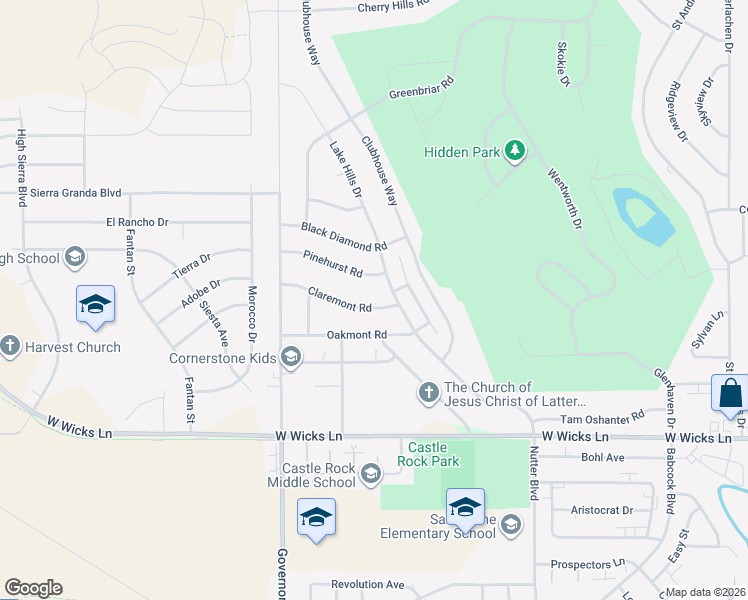 map of restaurants, bars, coffee shops, grocery stores, and more near 612 Claremont Road in Billings