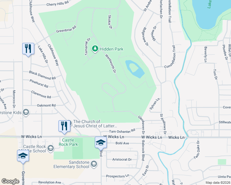 map of restaurants, bars, coffee shops, grocery stores, and more near 1801 Wentworth Drive in Billings