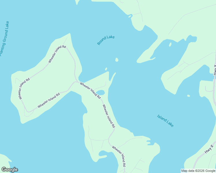 map of restaurants, bars, coffee shops, grocery stores, and more near 7676 Wheeler Island Road in Three Lakes