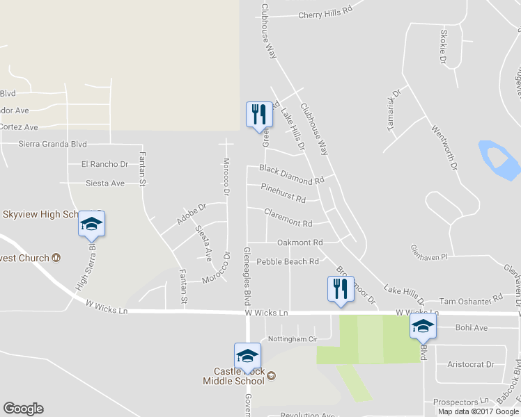map of restaurants, bars, coffee shops, grocery stores, and more near 640 Claremont Rd in Billings