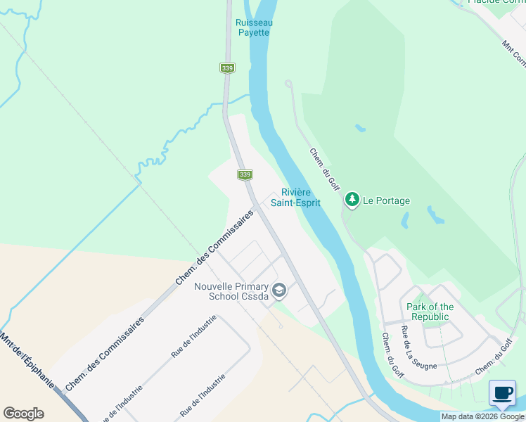 map of restaurants, bars, coffee shops, grocery stores, and more near 515 Rang l'Achigan in L'Assomption