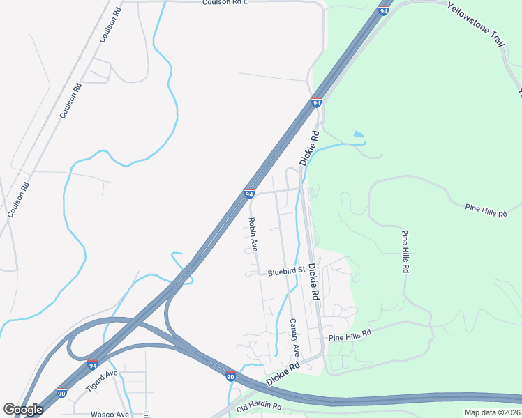 map of restaurants, bars, coffee shops, grocery stores, and more near 1941 Robin Avenue in Billings
