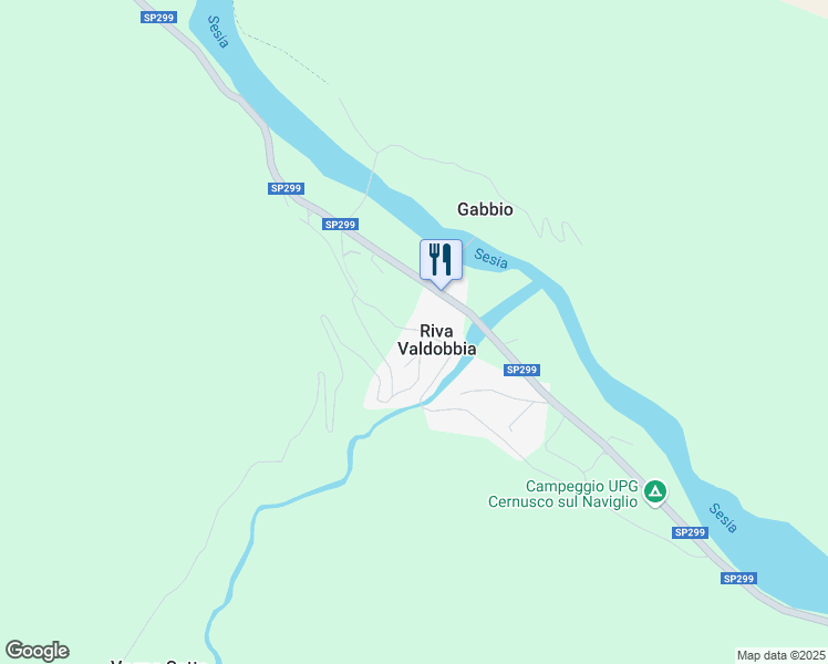 map of restaurants, bars, coffee shops, grocery stores, and more near 5 Via degli Alpini in Riva Valdobbia