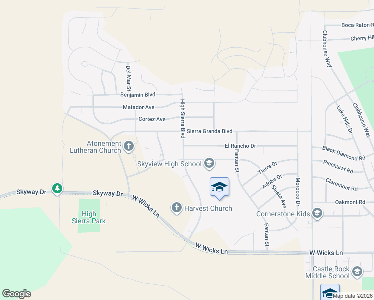 map of restaurants, bars, coffee shops, grocery stores, and more near 1193 El Rancho Drive in Billings
