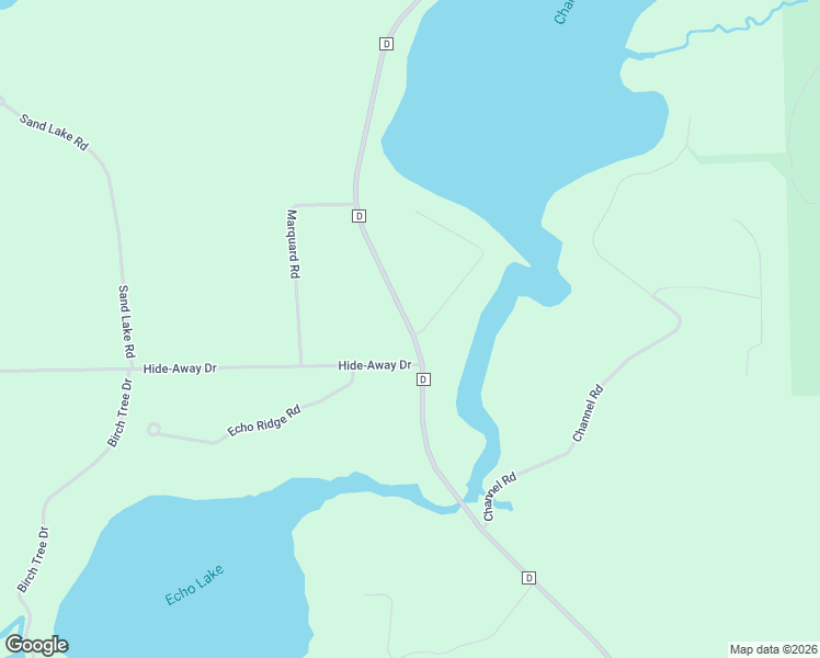 map of restaurants, bars, coffee shops, grocery stores, and more near 7640 County Highway D in Eagle River