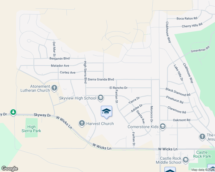 map of restaurants, bars, coffee shops, grocery stores, and more near 1045 El Rancho Drive in Billings