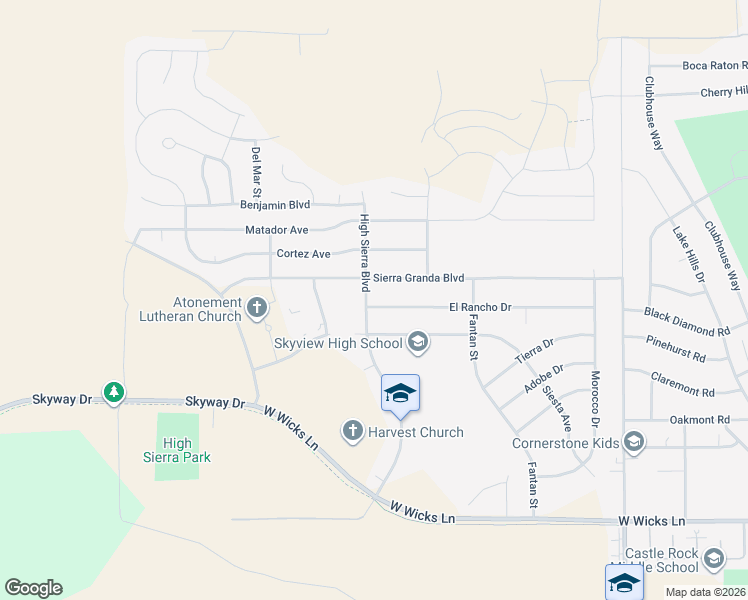 map of restaurants, bars, coffee shops, grocery stores, and more near 1193 El Rancho Drive in Billings