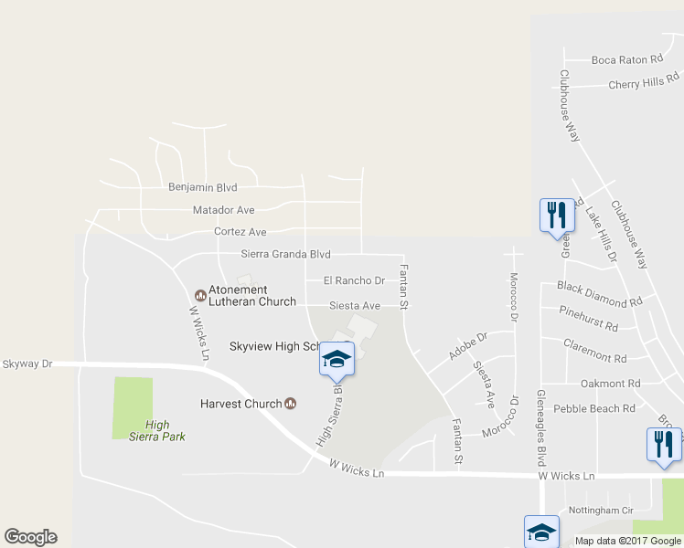 map of restaurants, bars, coffee shops, grocery stores, and more near 1119 El Rancho Drive in Billings