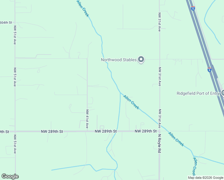 map of restaurants, bars, coffee shops, grocery stores, and more near 29503 Northwest 41st Avenue in Ridgefield