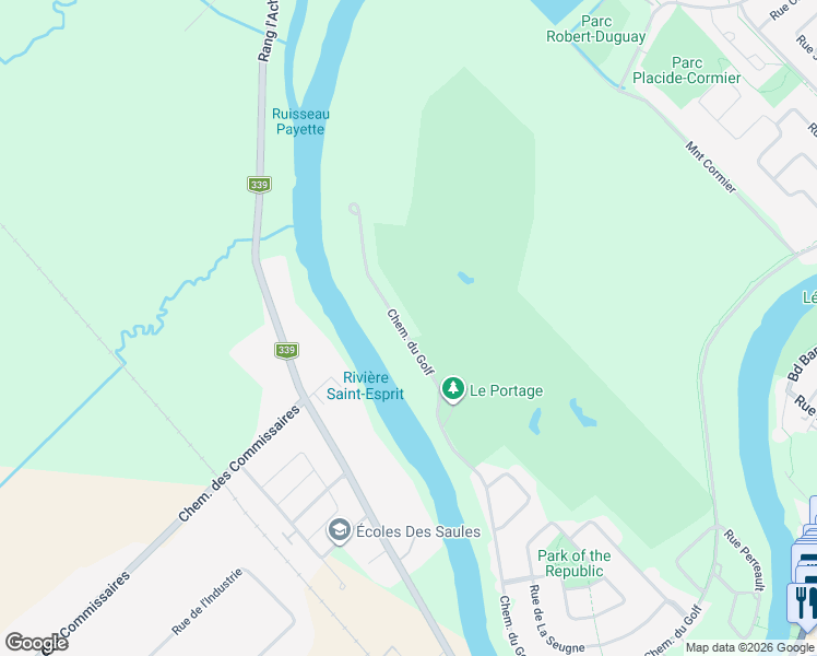 map of restaurants, bars, coffee shops, grocery stores, and more near 1080 Chemin du Golf in L'Assomption