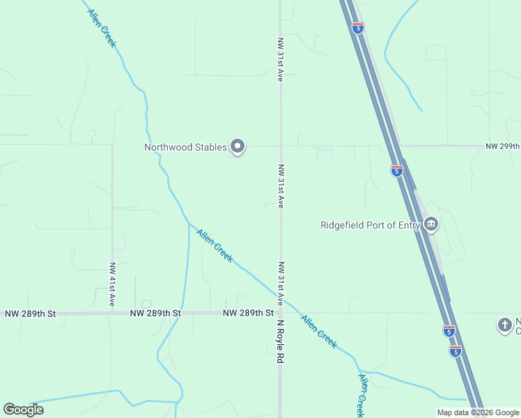 map of restaurants, bars, coffee shops, grocery stores, and more near 27650 Northwest 31st Avenue in Ridgefield