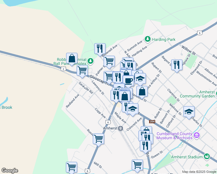 map of restaurants, bars, coffee shops, grocery stores, and more near 26 Laplanche Street in Amherst
