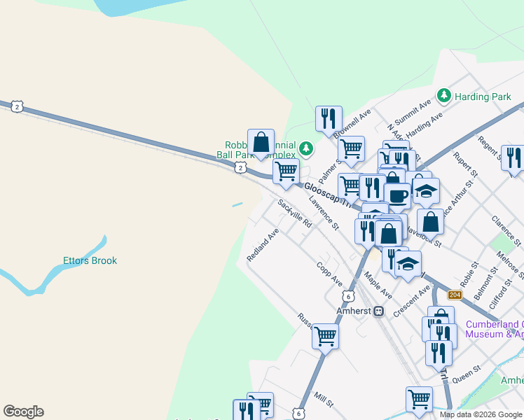 map of restaurants, bars, coffee shops, grocery stores, and more near 7 Foundry Street in Amherst
