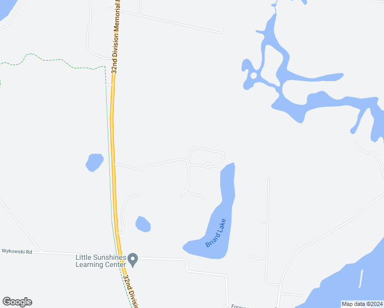 map of restaurants, bars, coffee shops, grocery stores, and more near 2011 Serendipity Lane in Three Lakes