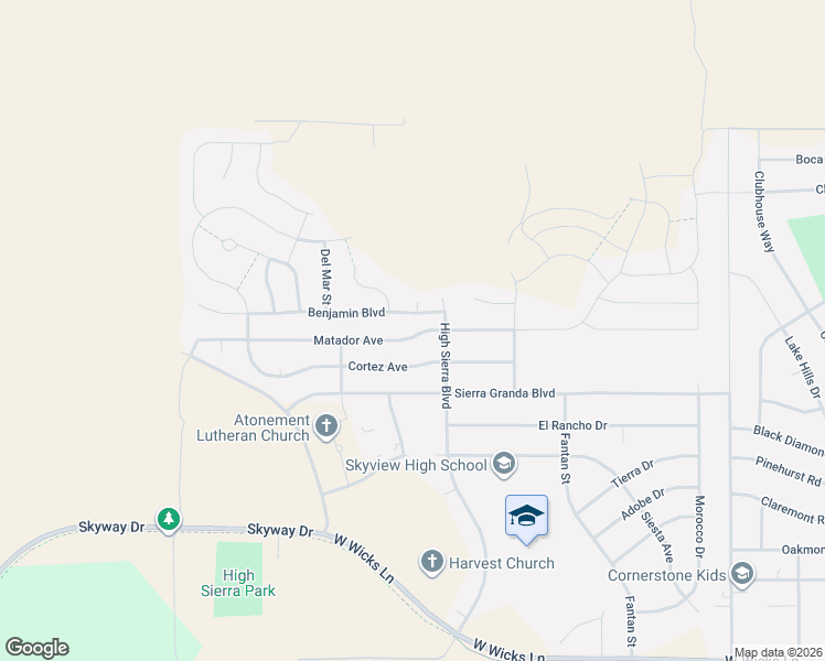 map of restaurants, bars, coffee shops, grocery stores, and more near Benjamin Boulevard in Billings