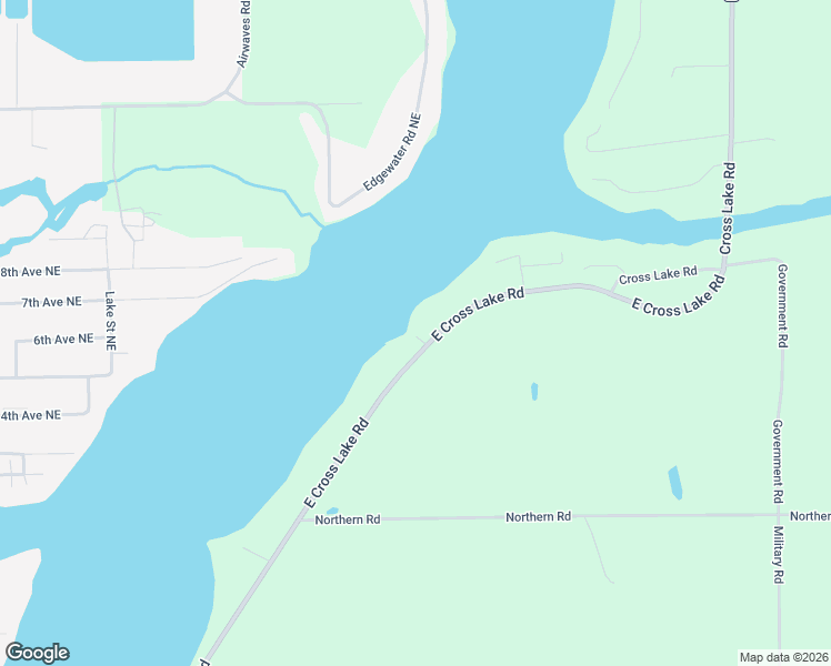 map of restaurants, bars, coffee shops, grocery stores, and more near 14513 Cross Lake Road in Pine City