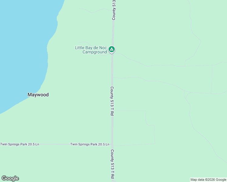 map of restaurants, bars, coffee shops, grocery stores, and more near 8058 County 513 T Road in Rapid River